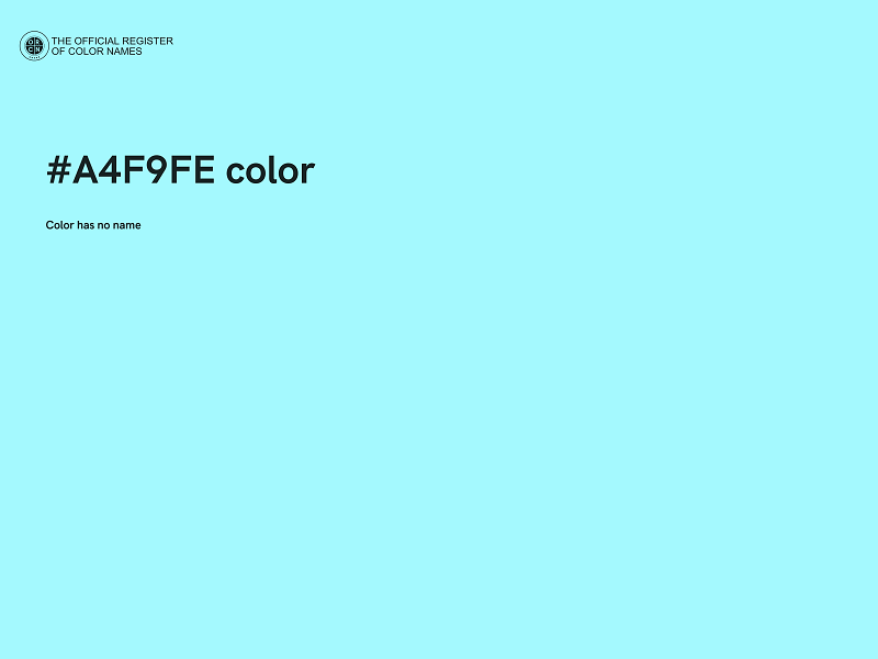 #A4F9FE color image