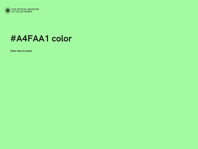 #A4FAA1 color image