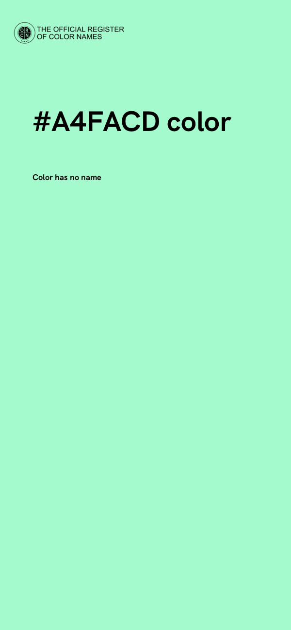 #A4FACD color image