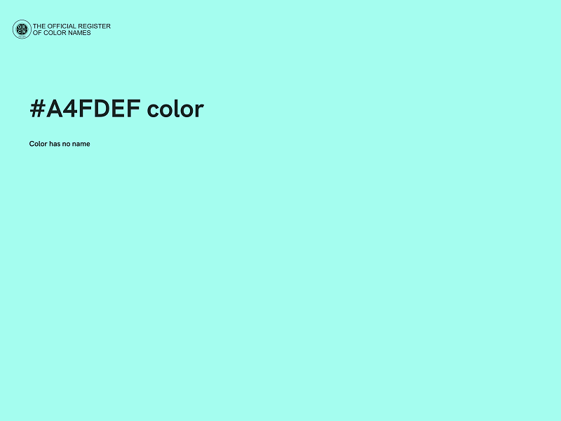 #A4FDEF color image