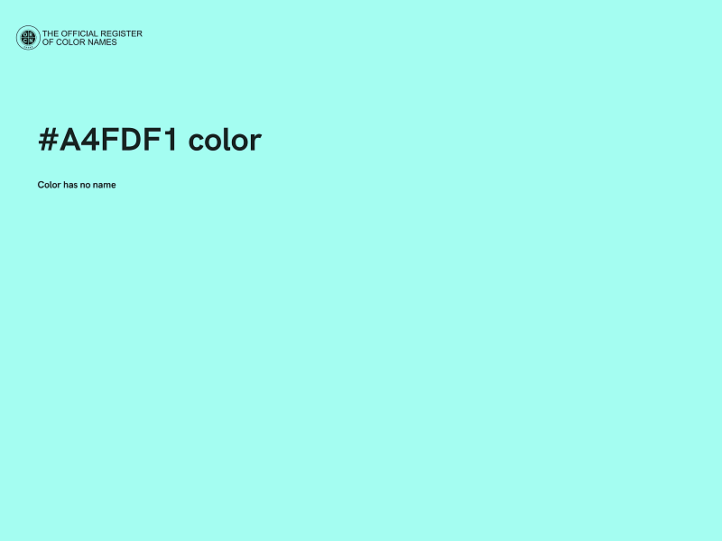 #A4FDF1 color image