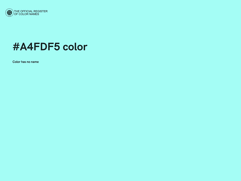 #A4FDF5 color image