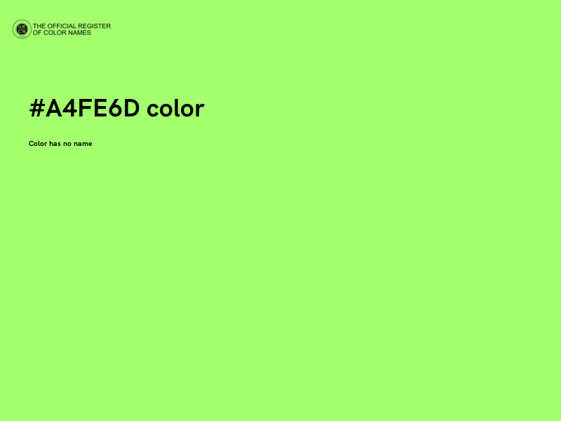 #A4FE6D color image