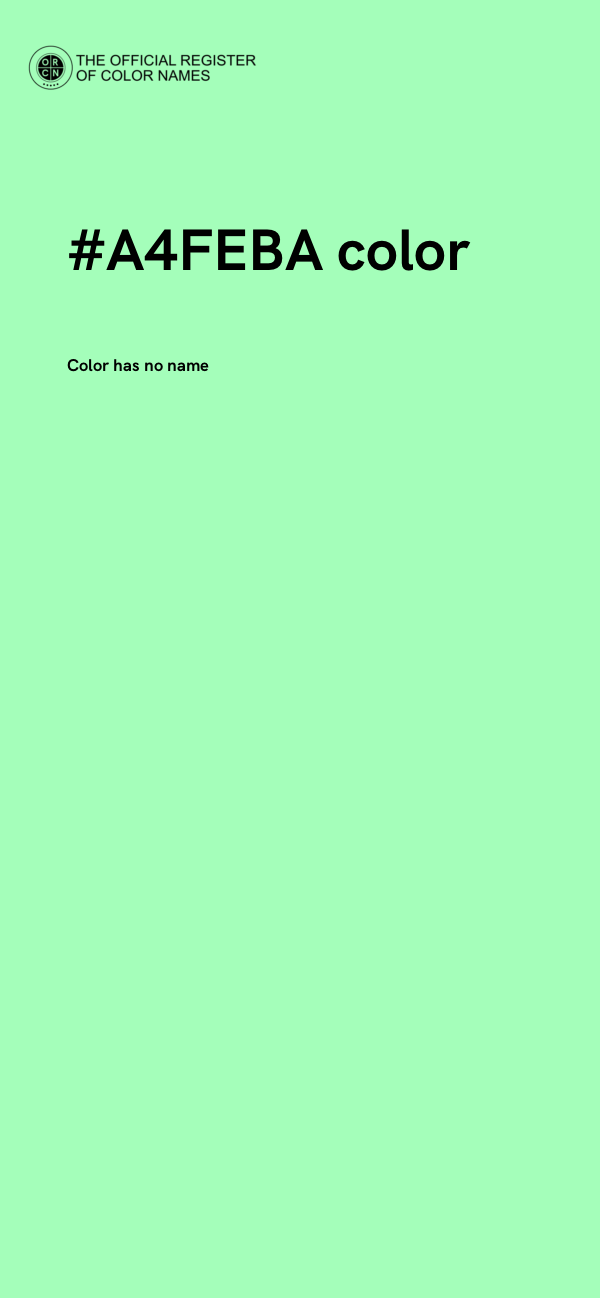#A4FEBA color image