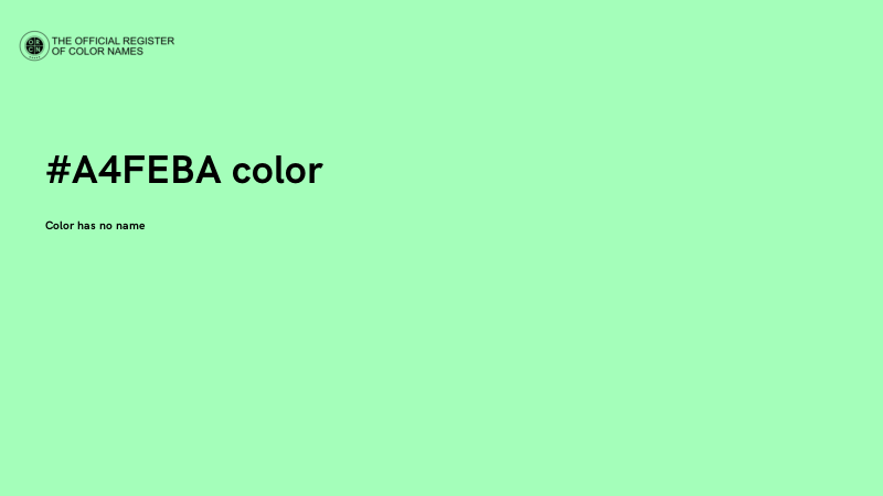 #A4FEBA color image