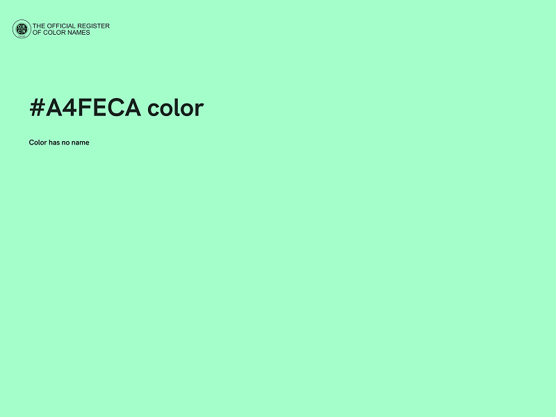#A4FECA color image