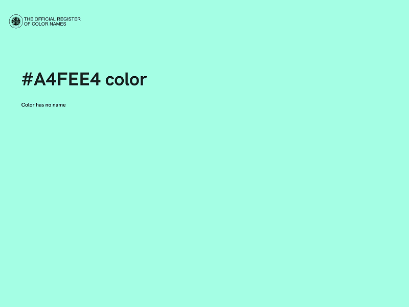 #A4FEE4 color image