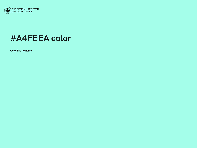 #A4FEEA color image