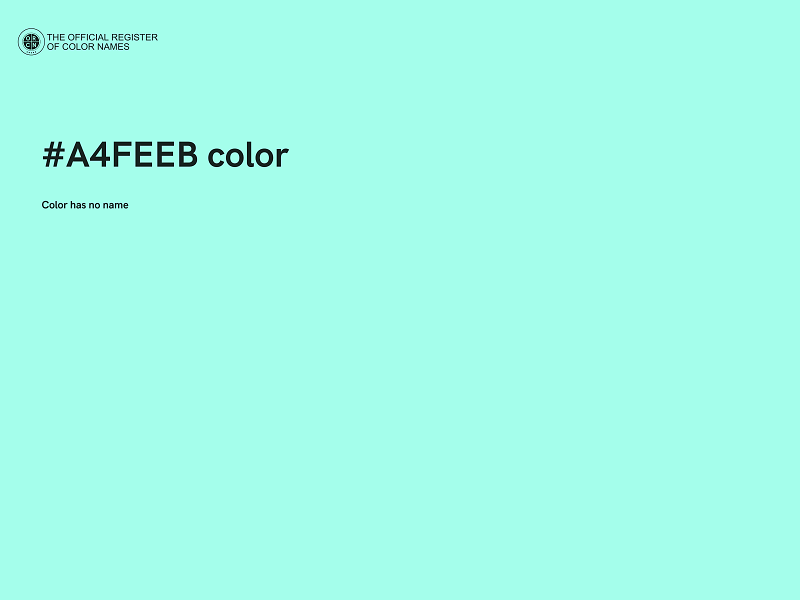 #A4FEEB color image