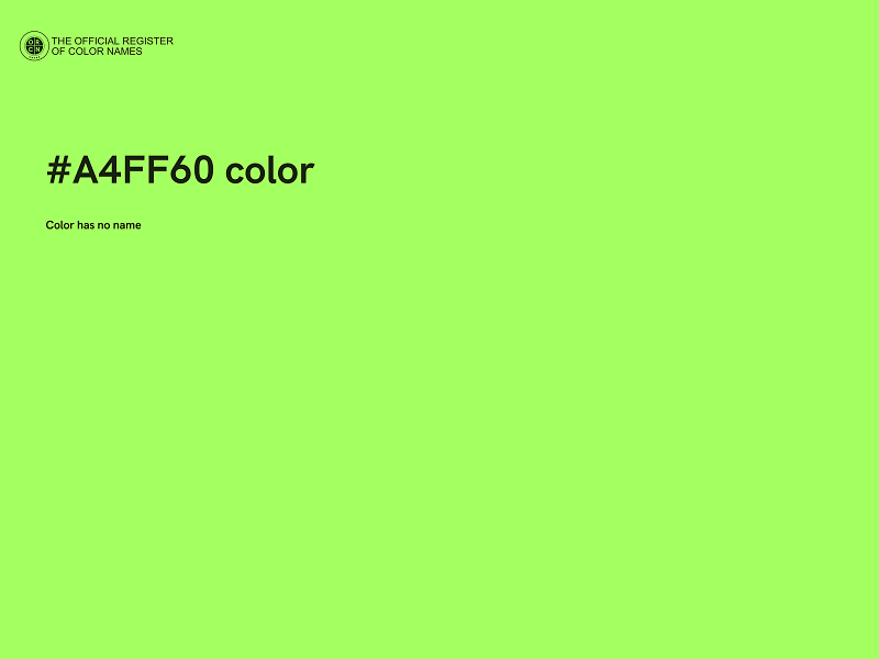 #A4FF60 color image