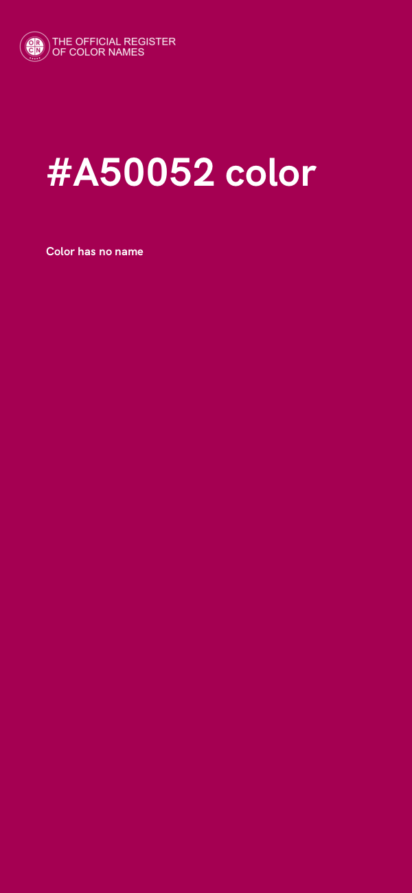 #A50052 color image
