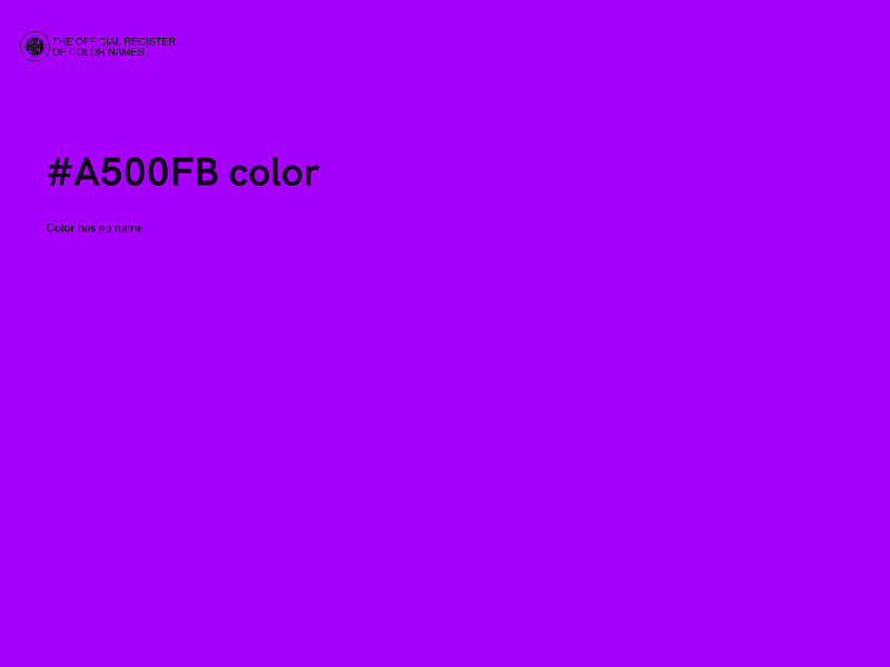 #A500FB color image