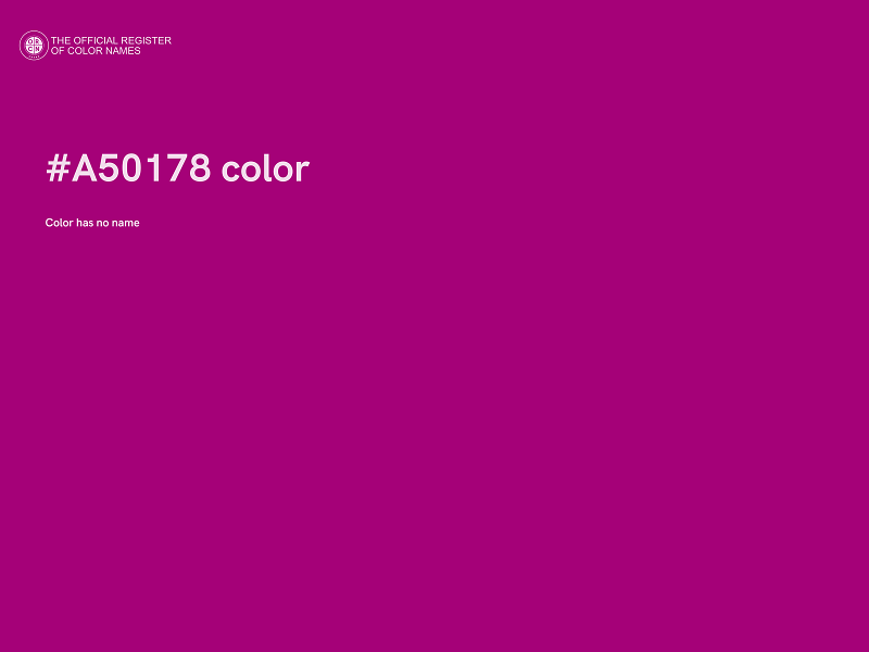 #A50178 color image