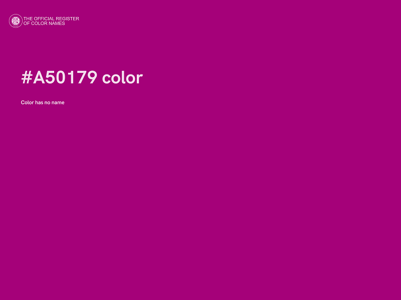 #A50179 color image