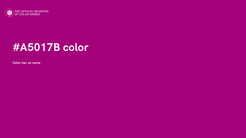#A5017B color image