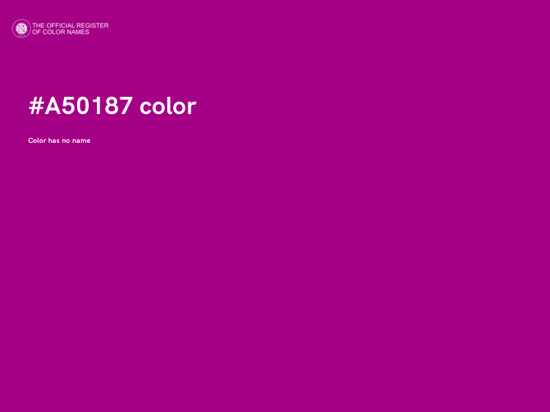 #A50187 color image