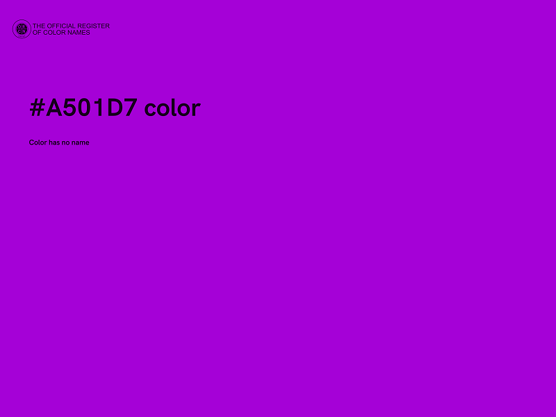 #A501D7 color image