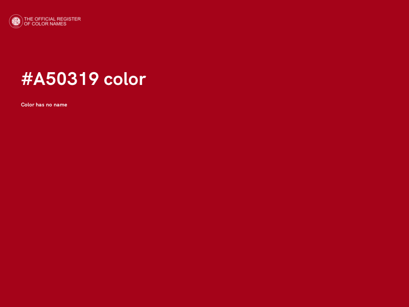 #A50319 color image