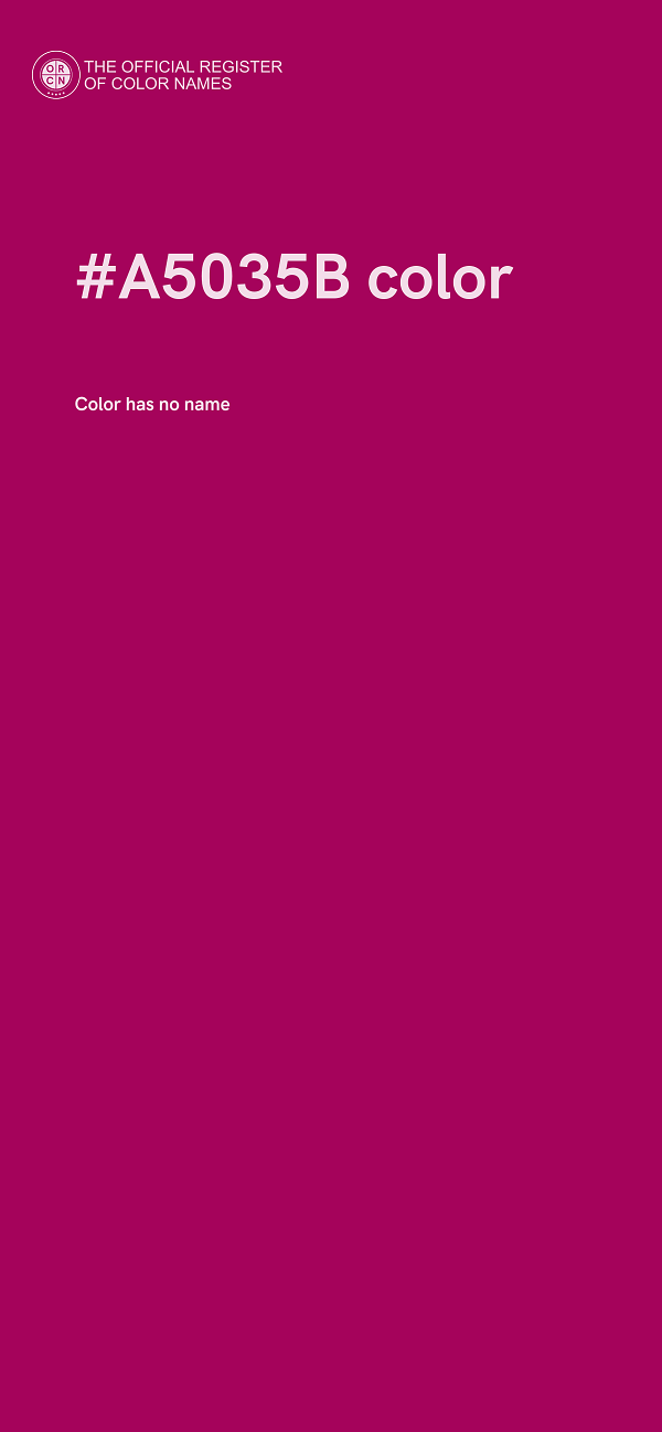 #A5035B color image