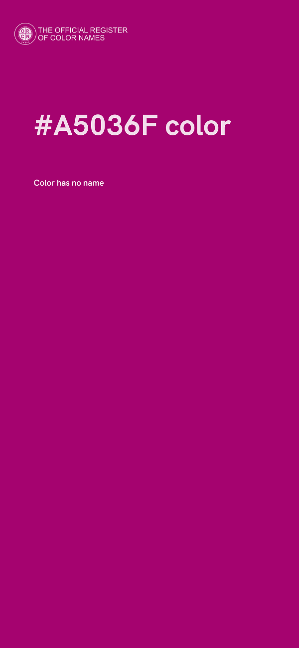 #A5036F color image
