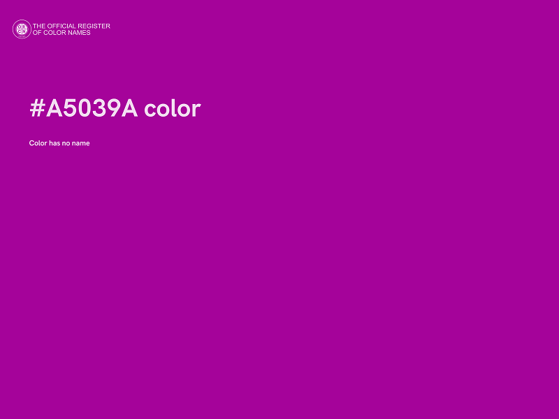#A5039A color image
