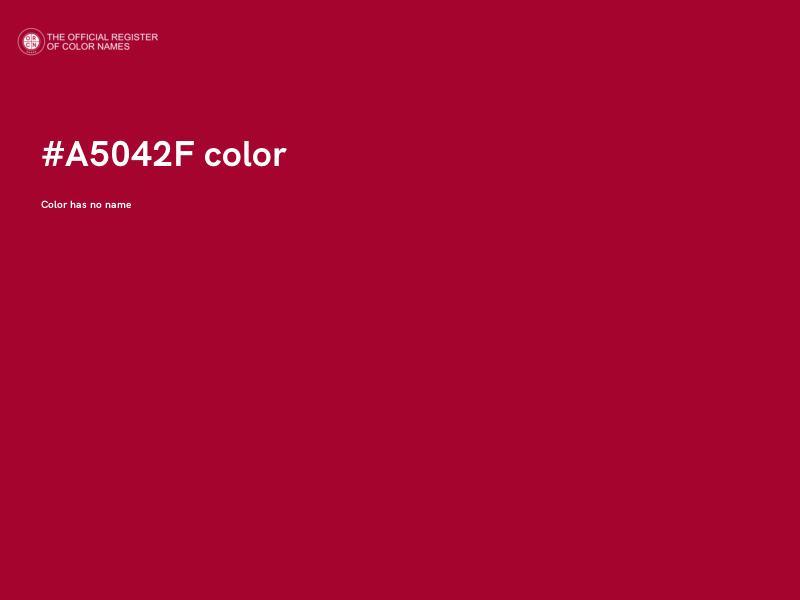 #A5042F color image