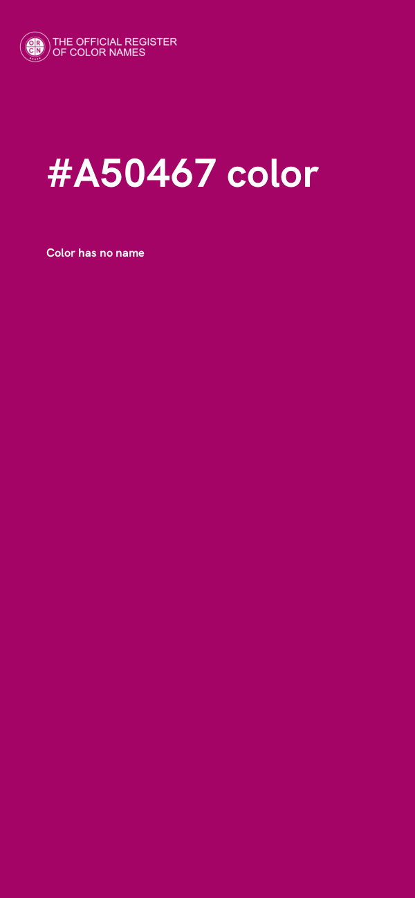 #A50467 color image