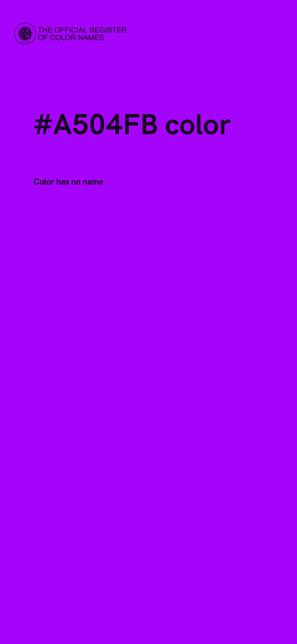 #A504FB color image