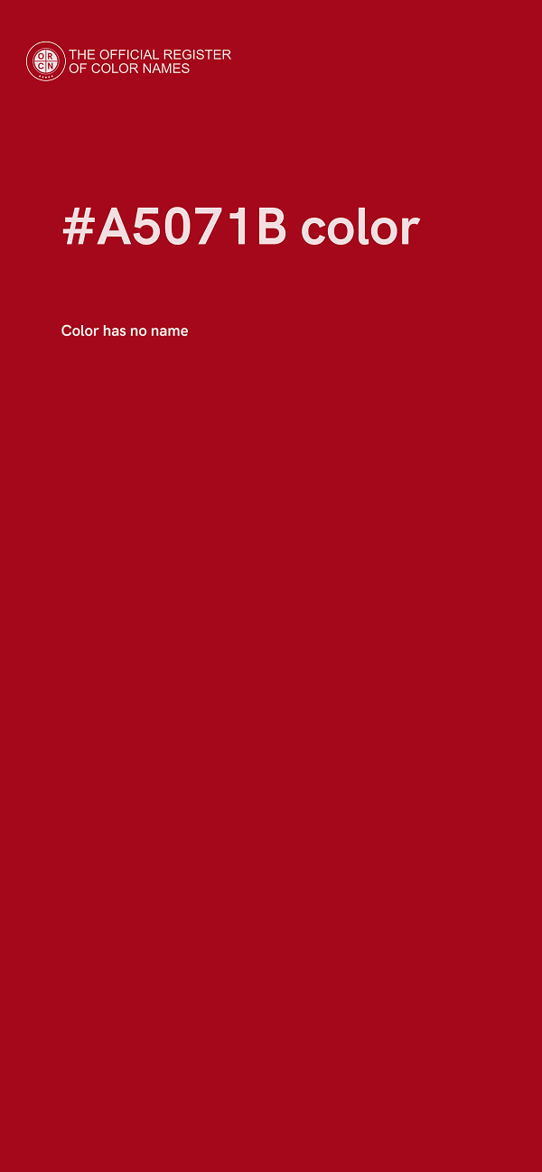 #A5071B color image
