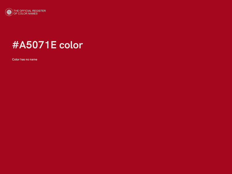 #A5071E color image