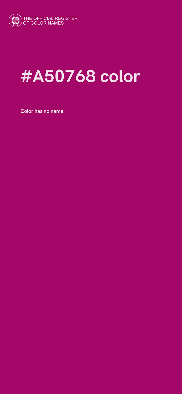 #A50768 color image