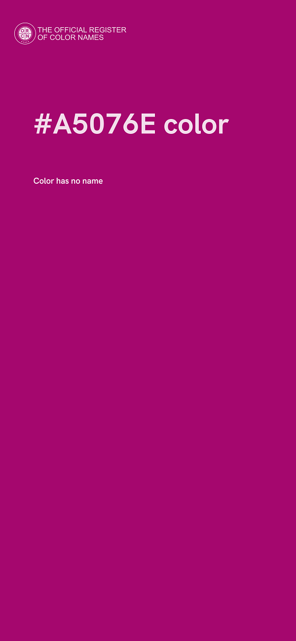 #A5076E color image