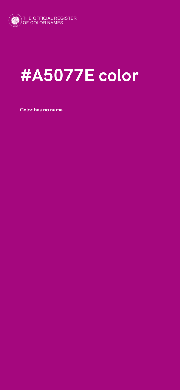 #A5077E color image