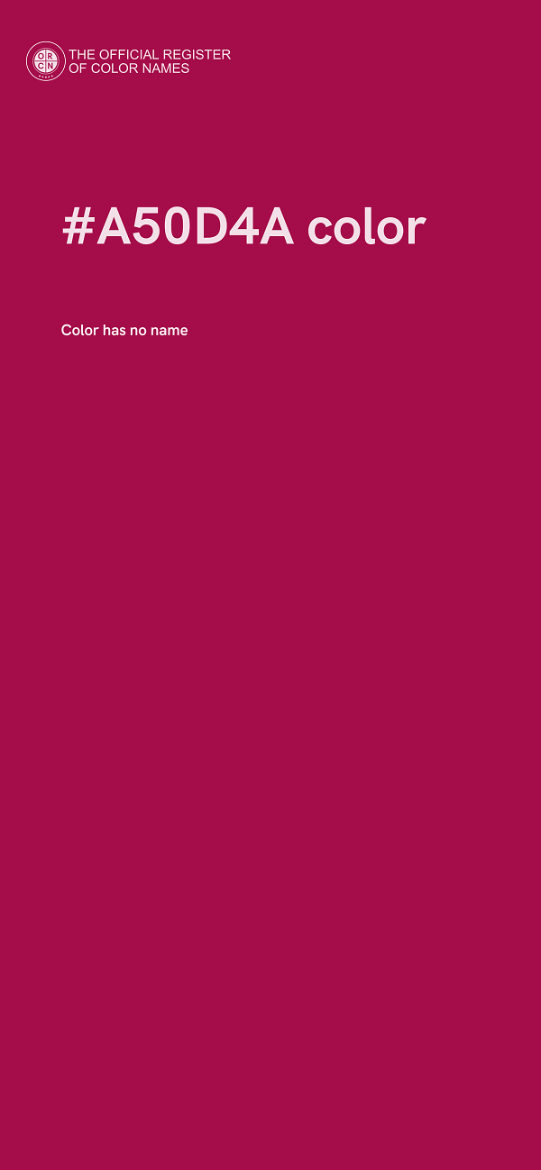 #A50D4A color image