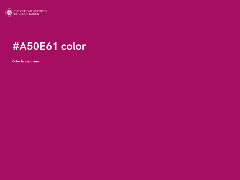 #A50E61 color image