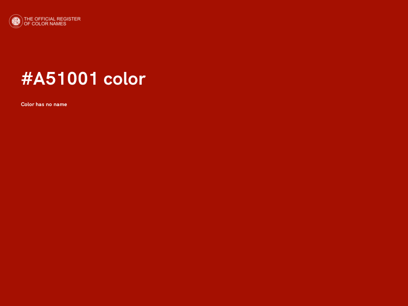 #A51001 color image