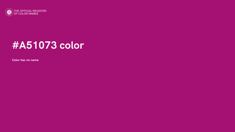 #A51073 color image