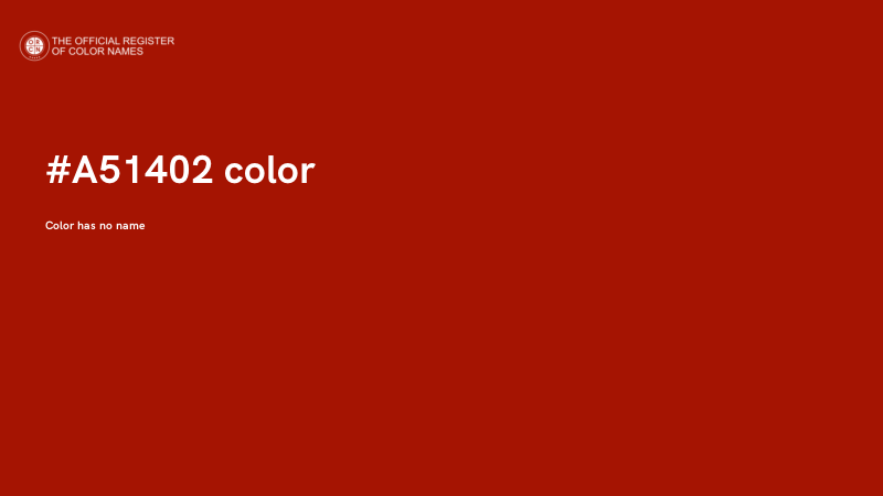 #A51402 color image