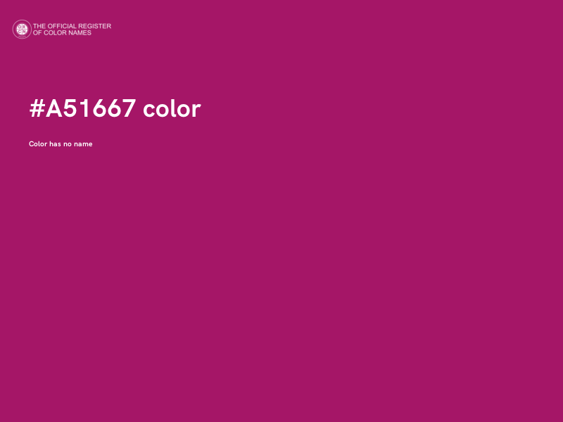 #A51667 color image