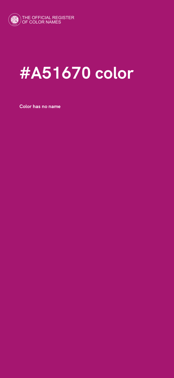 #A51670 color image