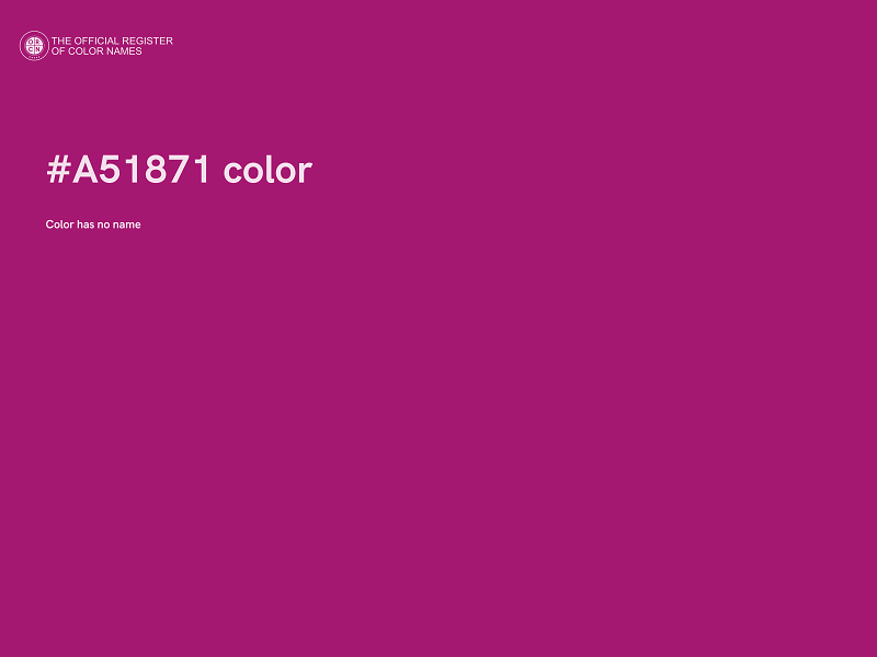 #A51871 color image