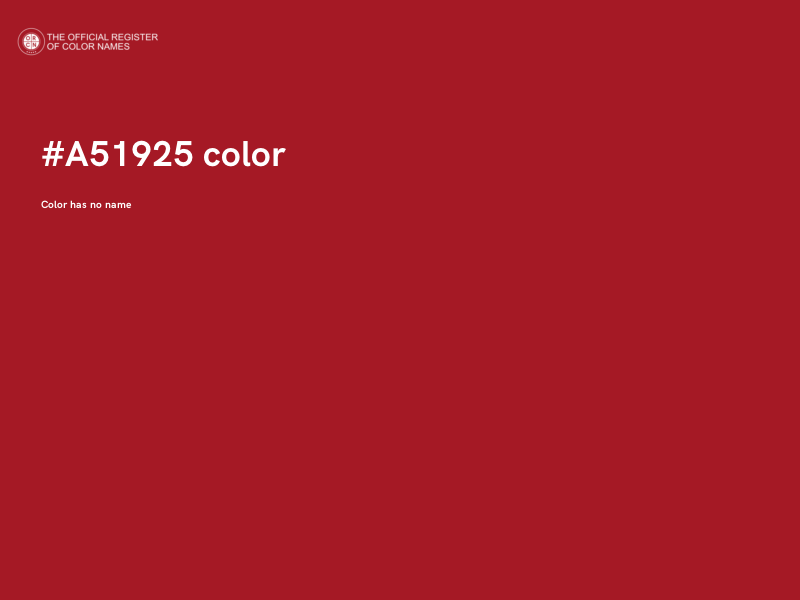 #A51925 color image