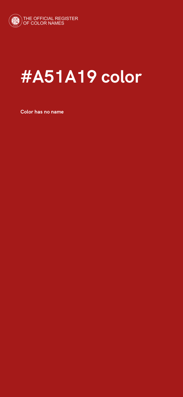 #A51A19 color image