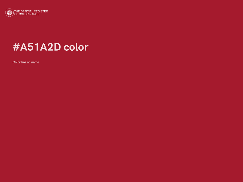 #A51A2D color image