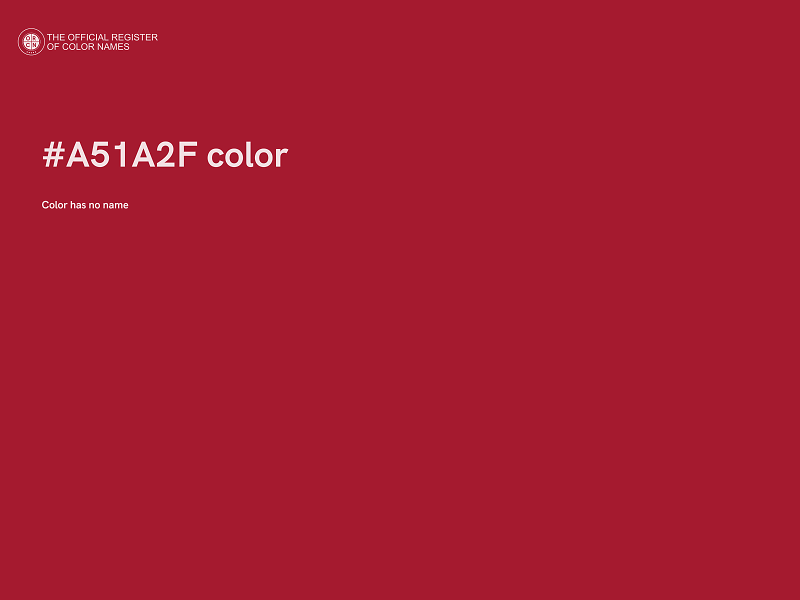 #A51A2F color image