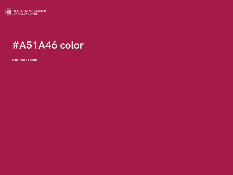 #A51A46 color image