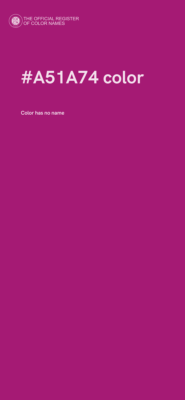 #A51A74 color image