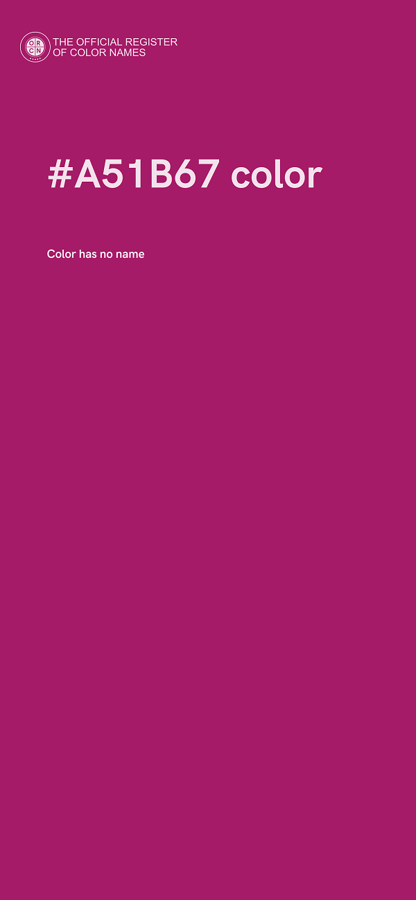 #A51B67 color image