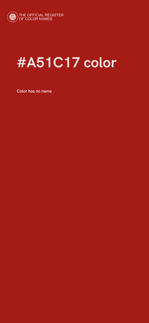 #A51C17 color image