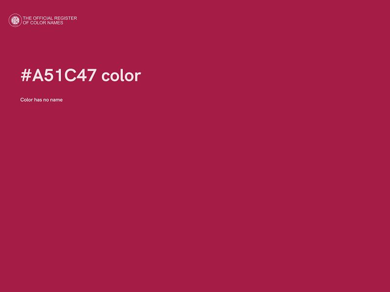 #A51C47 color image